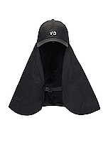 Y-3 Yohji Yamamoto Ut Hat in Black, view 1, click to view large image.