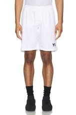 Y-3 Yohji Yamamoto x Real Madrid Pre Shorts in White, view 4, click to view large image.