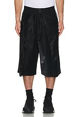Y-3 Yohji Yamamoto Triple Black Shorts in Black, view 4, click to view large image.