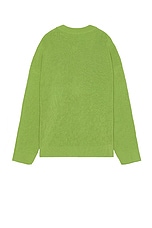 Y-3 Yohji Yamamoto Knit Cardigan in team rave green, view 2, click to view large image.