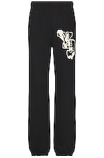 Y-3 Yohji Yamamoto Gfx Ft Pants in black, view 1, click to view large image.