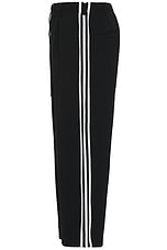 Y-3 Yohji Yamamoto 3s Straight Track Pant in Black & Off White, view 3, click to view large image.
