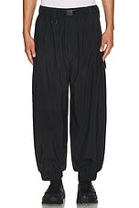 Y-3 Yohji Yamamoto Nylon Pant in Black, view 5, click to view large image.