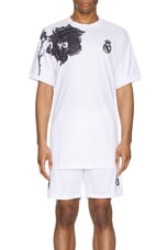 Y-3 Yohji Yamamoto X Real Madrid Pre Jersey in White, view 3, click to view large image.