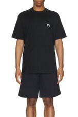 Y-3 Yohji Yamamoto x Real Madrid Merch Tee in Black, view 4, click to view large image.