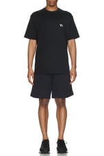 Y-3 Yohji Yamamoto x Real Madrid Merch Tee in Black, view 5, click to view large image.