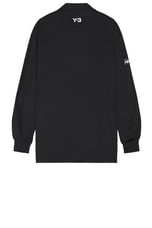 Y-3 Yohji Yamamoto X Real Madrid Long Sleeve Polo in Black, view 2, click to view large image.