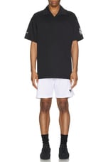 Y-3 Yohji Yamamoto X Real Madrid Short Sleeve Polo in Black, view 5, click to view large image.