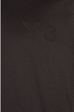 Y-3 Yohji Yamamoto Chest Logo Tee in Black, view 3, click to view large image.