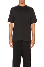 Y-3 Yohji Yamamoto Chest Logo Tee in Black, view 4, click to view large image.