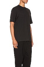 Y-3 Yohji Yamamoto Chest Logo Tee in Black, view 5, click to view large image.