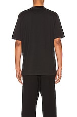 Y-3 Yohji Yamamoto Chest Logo Tee in Black, view 6, click to view large image.