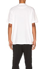 Y-3 Yohji Yamamoto Chest Logo Tee in Core White, view 6, click to view large image.