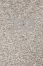 Y-3 Yohji Yamamoto Chest Logo Short Sleeve Tee in Medium Grey Heather, view 3, click to view large image.