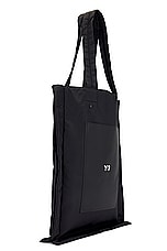 Y-3 Yohji Yamamoto Lux Tote in Black, view 3, click to view large image.