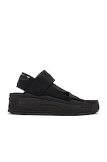 Y-3 Yohji Yamamoto Rivalry Sandal in Black, view 1, click to view large image.