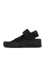 Y-3 Yohji Yamamoto Rivalry Sandal in Black, view 5, click to view large image.