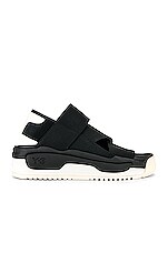 Y-3 Hokori Sandal in Black | FWRD