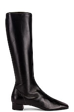 BY FAR Edie Leather Boot in Black, view 1, click to view large image.