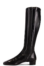 BY FAR Edie Leather Boot in Black, view 5, click to view large image.