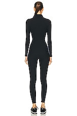 YEAR OF OURS Thermal Ski Onesie Jumpsuit in Black & White, view 4, click to view large image.
