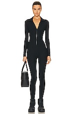 YEAR OF OURS Thermal Long Sleeve Ski Jumpsuit in Black