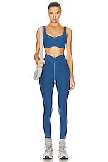 YEAR OF OURS The Isadora Sports Bra in Tide Blue, view 4, click to view large image.