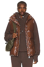 YEAR OF OURS Puffer Vest in Brown, view 1, click to view large image.