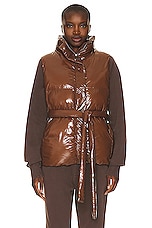 YEAR OF OURS Puffer Vest in Brown, view 2, click to view large image.