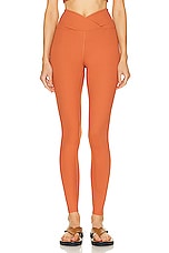 YEAR OF OURS Ribbed Veronica Legging in Terracota, view 1, click to view large image.