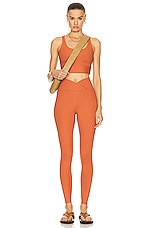 YEAR OF OURS Ribbed Veronica Legging in Terracota, view 4, click to view large image.