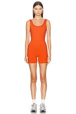 YEAR OF OURS Ribbed Johanna Onesie in Tangerine, view 1, click to view large image.