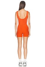 YEAR OF OURS Ribbed Johanna Onesie in Tangerine, view 3, click to view large image.
