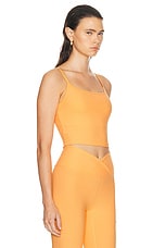 YEAR OF OURS Ribbed Bralette Tank Top in Apricot Crush, view 2, click to view large image.