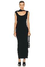 Y/Project Classic Triple Collar Knit Tank Dress in Black, view 1, click to view large image.
