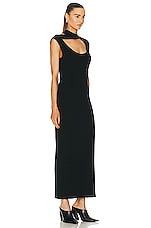 Y/Project Classic Triple Collar Knit Tank Dress in Black, view 2, click to view large image.
