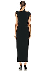 Y/Project Classic Triple Collar Knit Tank Dress in Black, view 4, click to view large image.