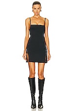 Y/Project Mini Dress in Stretch Black, view 1, click to view large image.