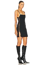 Y/Project Mini Dress in Stretch Black, view 2, click to view large image.