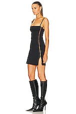 Y/Project Mini Dress in Stretch Black, view 3, click to view large image.