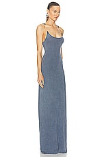 Y/Project Invisible Strap Dress in Blue Acid Wash, view 2, click to view large image.