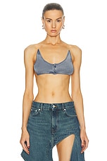 Y/Project Invisible Strap Bralette in Blue Washed, view 1, click to view large image.