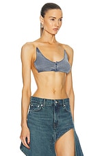 Y/Project Invisible Strap Bralette in Blue Washed, view 2, click to view large image.