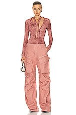 Y/Project Cargo Pant in Pink, view 4, click to view large image.