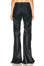 Y/Project Hook And Eye Slim Leather Pant in Black, view 4, click to view large image.