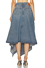 Y/Project Evergreen Cut Out Denim Skirt in Vintage Pink, view 4, click to view large image.