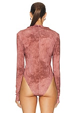 Y/Project Hook And Eye Bodysuit in Cloudy Pink, view 4, click to view large image.