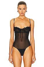 Y/Project Wire Brasier Top in Black, view 2, click to view large image.