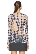 Y/Project Devore Long Sleeve Top in Blue Print, view 3, click to view large image.