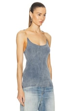 Y/Project Invisible Strap Tank Top in Blue Washed, view 2, click to view large image.